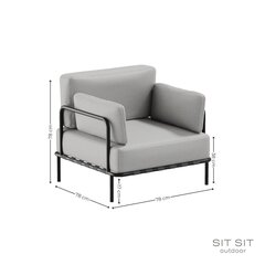 Садовое кресло Salve, серый цена и информация | Комплекты уличной мебели | 220.lv