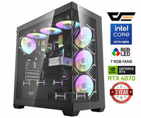 Core i9-14900F 16GB 512GB SSD RTX 4070 12GB NoOS Stacionārais dators cena un informācija | Stacionārie datori | 220.lv