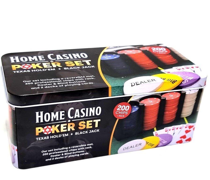 Pokera spēles komplekts Home Casino, 200 žetoni цена и информация | Azartspēles, pokers | 220.lv