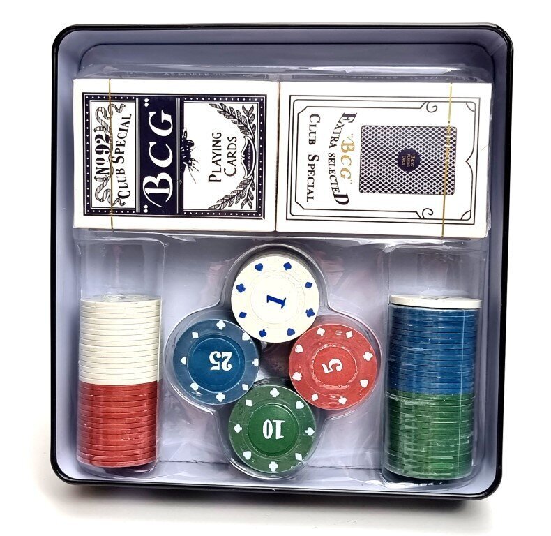 Pokera spēles komplekts Poker Chips, 100 žetoni cena un informācija | Azartspēles, pokers | 220.lv