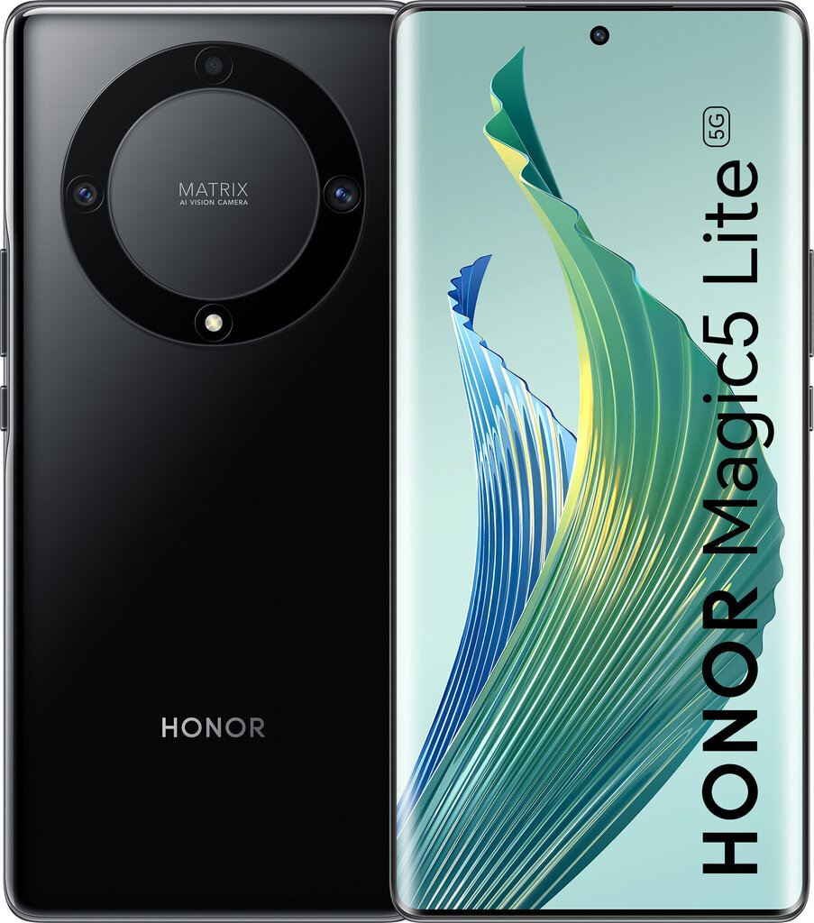 Телефон Honor Magic5 Lite 5G DS 8/256gb Black цена | 220.lv