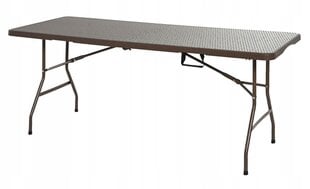 Saliekamais āra galds, brūns cena un informācija | Dārza galdi | 220.lv