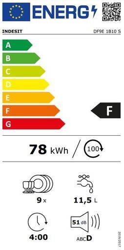 Indesit DF9E 1B10 S cena un informācija | Trauku mazgājamās mašīnas | 220.lv