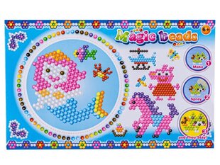 Radošais komplekts Magic beads, Ūdens krelles mozaīka, 1000 d. cena un informācija | Attīstošās rotaļlietas | 220.lv