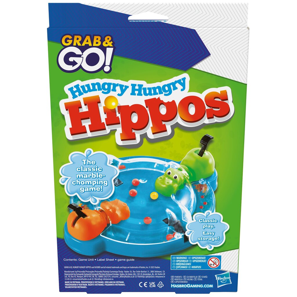 Ceļojumu spēle Hasbro Hungry hippos, EN cena un informācija | Galda spēles | 220.lv