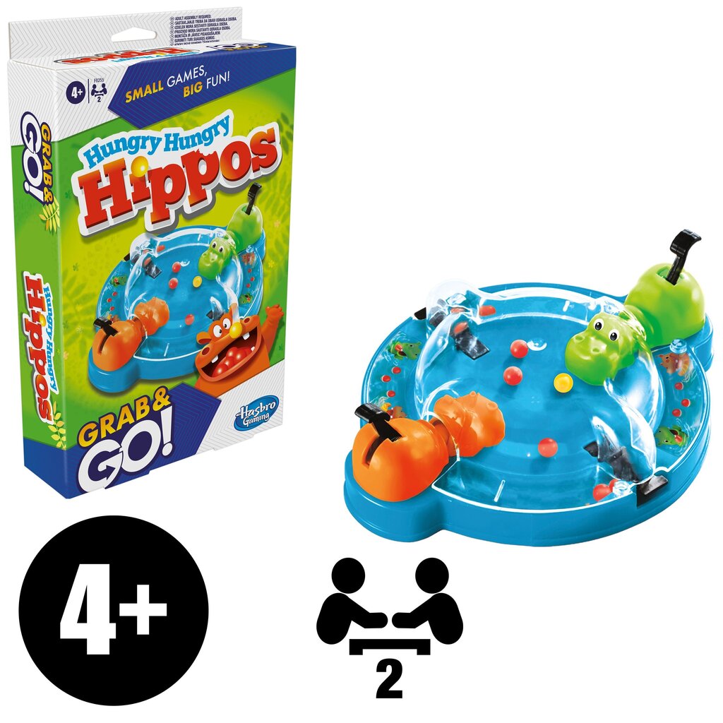 Ceļojumu spēle Hasbro Hungry hippos, EN cena un informācija | Galda spēles | 220.lv