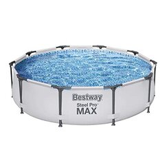 Комплект каркаса бассейна Bestway Steel Pro MAX 56408, 305x305x76 см, серый цена и информация | Бассейны | 220.lv