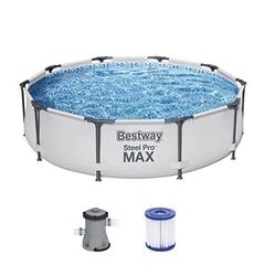 Комплект каркаса бассейна Bestway Steel Pro MAX 56408, 305x305x76 см, серый цена и информация | Бассейны | 220.lv