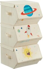 Songmics uzglabāšanas kaste bērniem RLB700M01, 38x35x25 cm, 3 gab. cena un informācija | Veļas grozi un mantu uzglabāšanas kastes | 220.lv