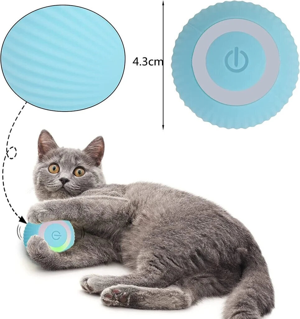 Kustīga kaķa rotaļlieta Bahar, zila un rozā, 2 gab. цена и информация | Rotaļlietas kaķiem | 220.lv