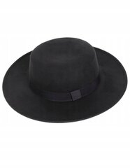 Женская фетровая шляпа с ремешком черная KP-06 цена и информация | Женские шапки | 220.lv