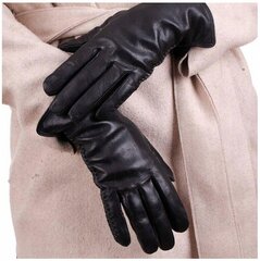 Женские кожаные перчатки черный утепленный медведь BLACK ELEGANT RKW12-XS цена и информация | Женские перчатки | 220.lv