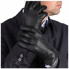Мужские утепленные кожаные перчатки BLACK ELEGANT RKW3-L цена и информация | Женские перчатки | 220.lv