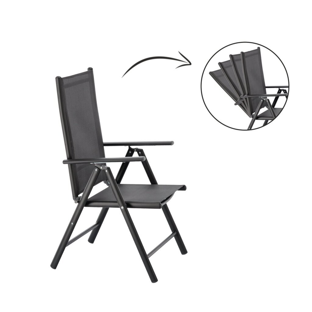Krēsls Chomik, melna cena un informācija | Dārza krēsli | 220.lv