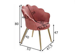 Krēsls Tulpe, rozā cena un informācija | Virtuves un ēdamistabas krēsli | 220.lv