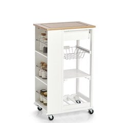 Кухонная коляска с бамбуковым топом, Zeller цена и информация | Кухонные шкафчики | 220.lv