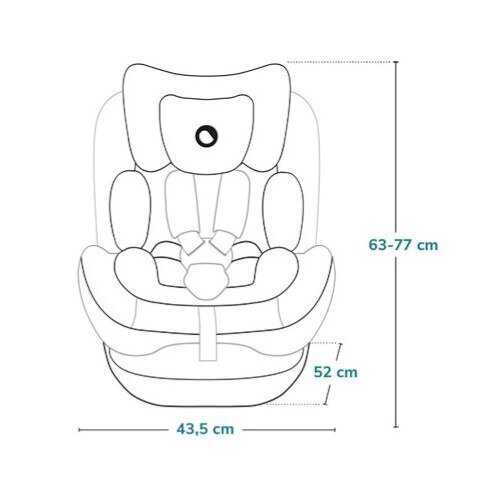 Autokrēsliņš Lionelo Lavender i-Size, 9-36 kg, Grey Stone cena un informācija | Autokrēsliņi | 220.lv