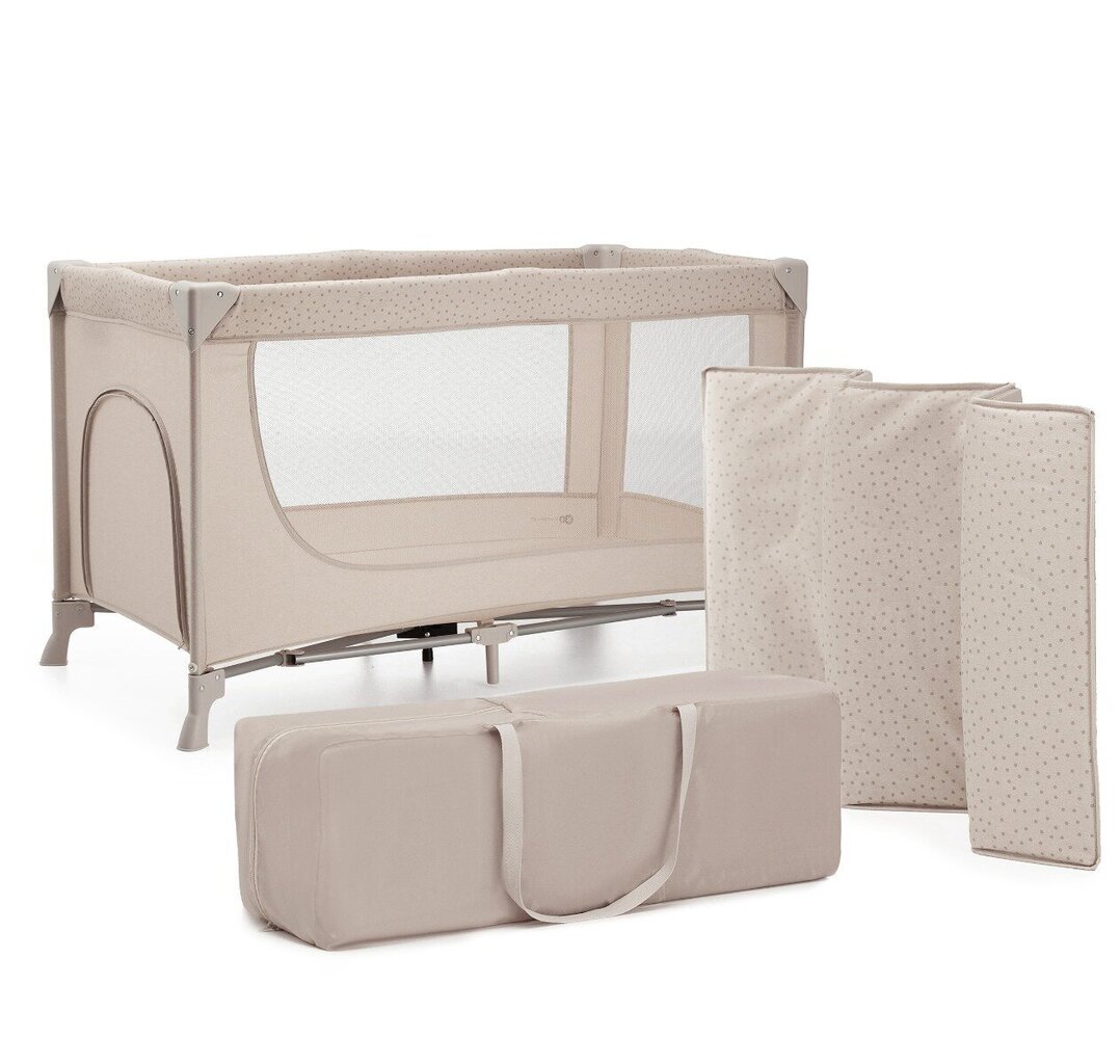 Manēža Kinderkraft Joy 2 Travel Cot, Beige cena un informācija | Manēžas | 220.lv