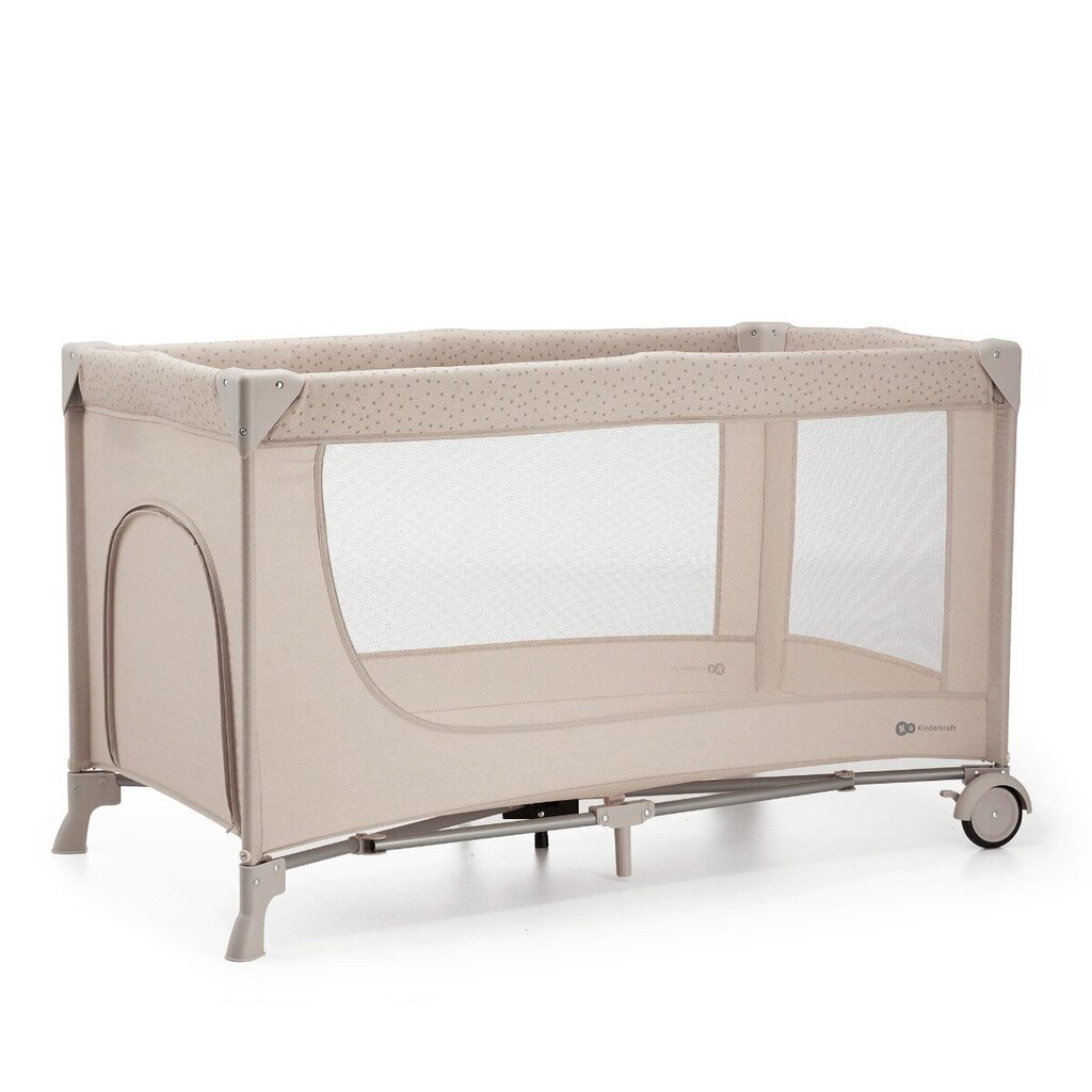 Manēža Kinderkraft Joy 2 Travel Cot, Beige cena un informācija | Manēžas | 220.lv