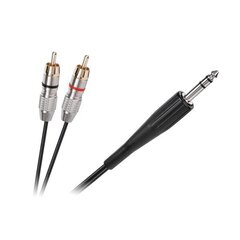 кабель jack 6.3 stereo - 2rca 1,8 м цена и информация | Кабели и провода | 220.lv