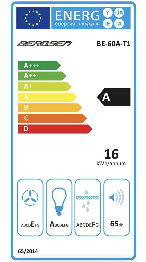 Berdsen BE-60A-T1 цена и информация | Tvaika nosūcēji | 220.lv