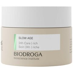 Atjaunojošs krēms sausai ādai Biodroga Slow Age 24h Care Rich, 50ml цена и информация | Наносите на чистую кожу лица. Подержите около 10-15 минут и смойте водой. | 220.lv