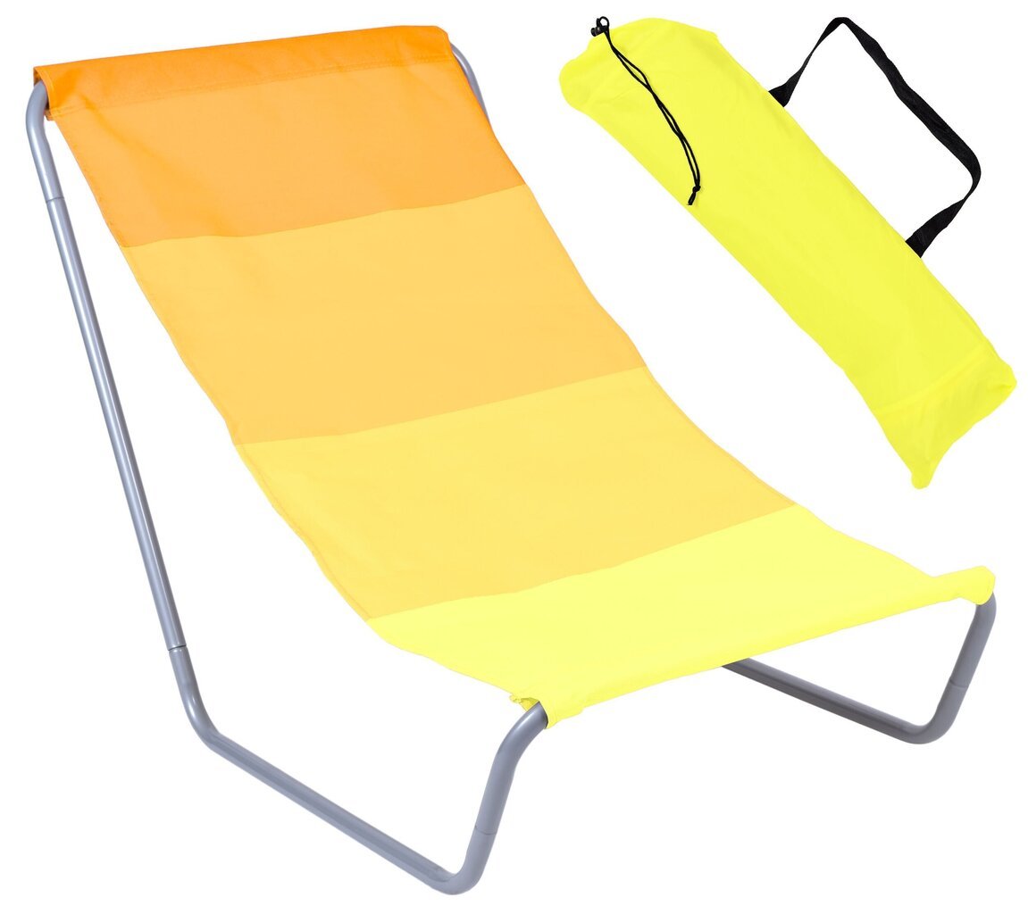Saliekamais pludmales krēsls Olek, dzeltens cena un informācija | Sauļošanās krēsli | 220.lv