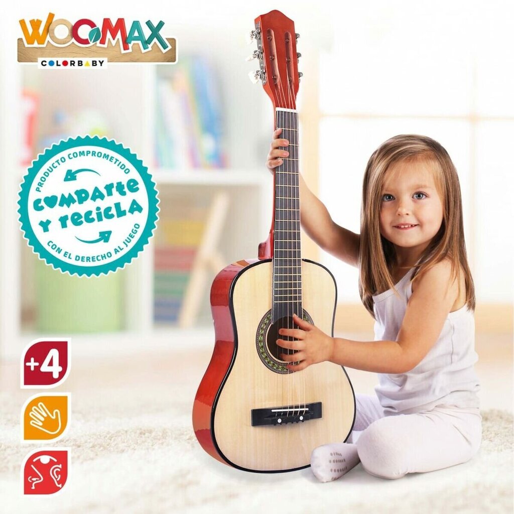 Spēļu ģitāra mazuļiem Woomax, 76 cm cena un informācija | Attīstošās rotaļlietas | 220.lv