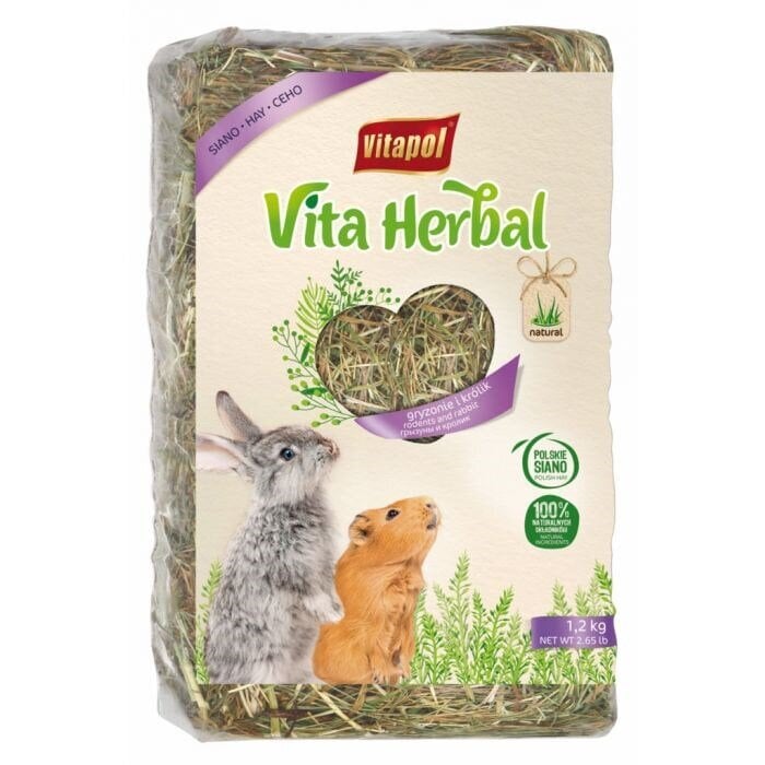 Siens grauzējiem Vitapol Vita Herbal, 1,2 kg cena un informācija | Pakaiši, siens grauzējiem | 220.lv