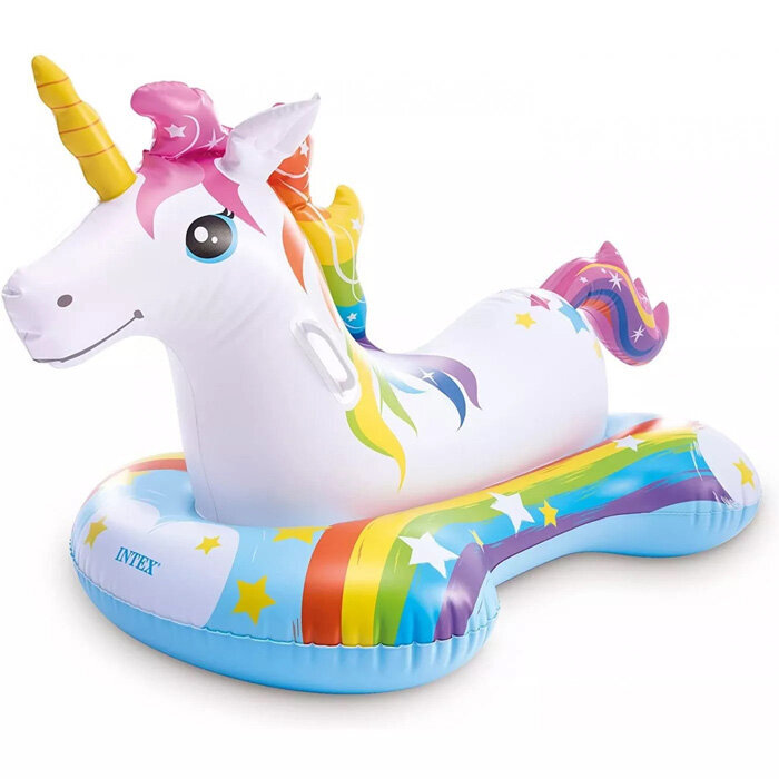 Peldriņķis Unicorn Ride-on, 163x86cm цена и информация | Piepūšamās rotaļlietas un pludmales preces | 220.lv