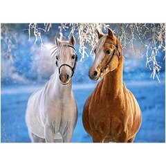 CASTORLAND Puzle 260el. Ziemas zirgi цена и информация | Пазлы | 220.lv