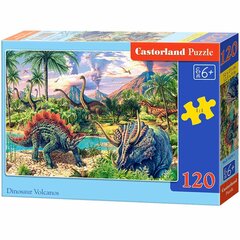 Puzle Castorland dinozauri pie vulkāniem, 120 d. cena un informācija | Puzles, 3D puzles | 220.lv