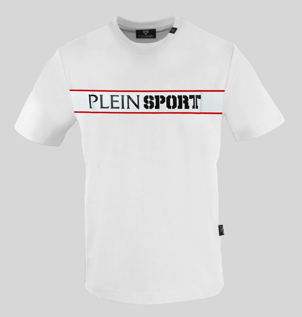 T-krekls vīriešiem Plein Sport TIPS405W, balts цена и информация | Vīriešu T-krekli | 220.lv