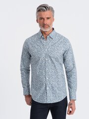 Krekls vīriešiem Ombre Clothing om-shps-0163, zils цена и информация | Мужские рубашки | 220.lv