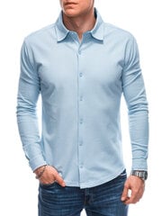 рубашка мужская с длинным рукавом к523 - синяя 121628-3 цена и информация | Мужские рубашки | 220.lv