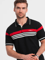 рубашка-поло - черная v2 om-poss-0127 125001-7 цена и информация | Мужские футболки | 220.lv