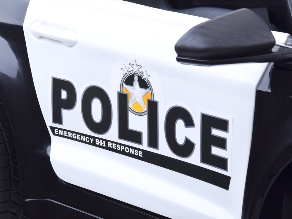 Vienvietīgs elektromobilis Policijas Ford Mustang, melns цена и информация | Bērnu elektroauto | 220.lv