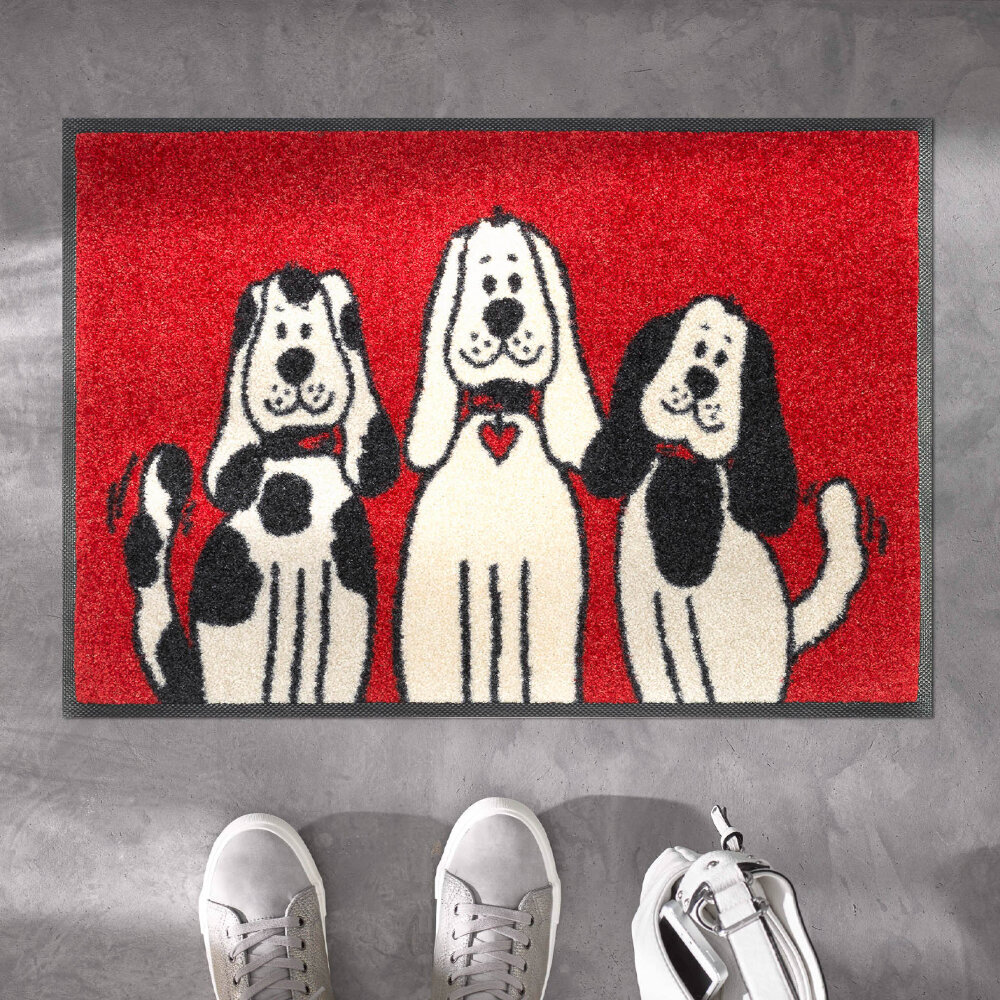 Kleen-Tex durvju paklājiņš Three Dogs,50x75 cm cena un informācija | Kājslauķi | 220.lv