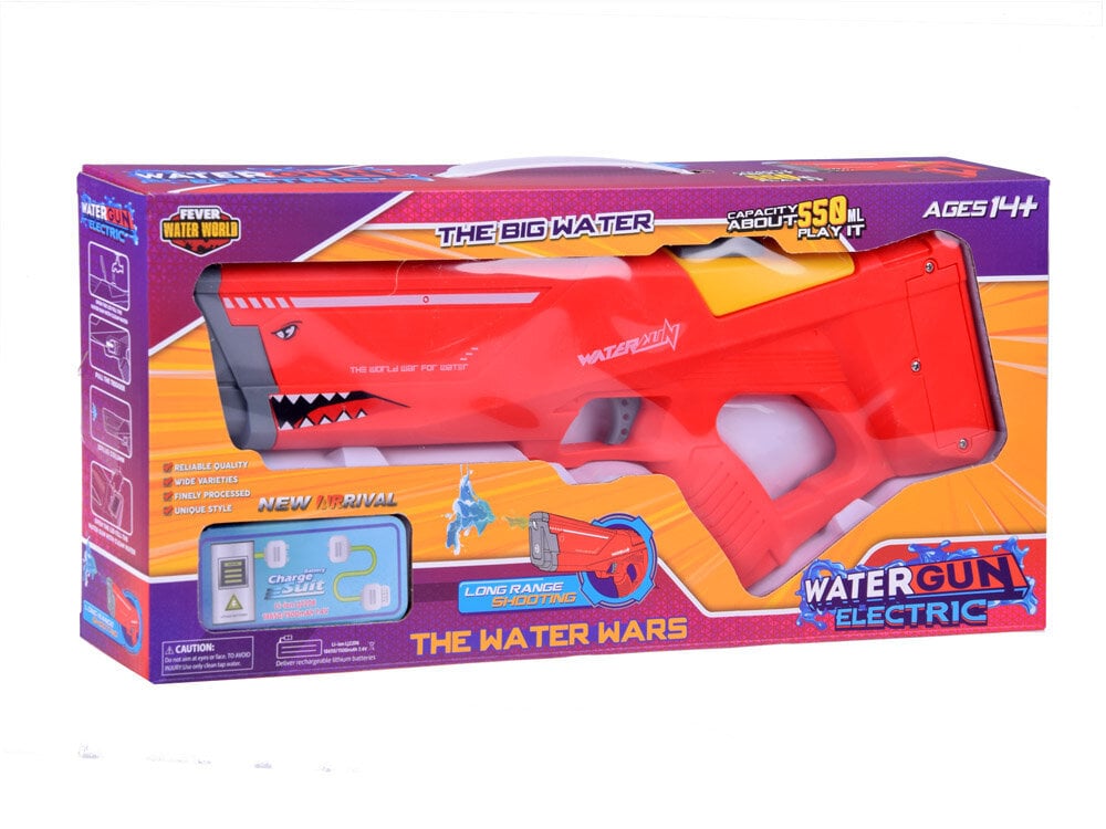 Automātiskā ūdens pistole bērniem, sarkana cena un informācija | Ūdens, smilšu un pludmales rotaļlietas | 220.lv