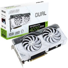 Asus Dual GeForce RTX 4070 Super White Edition (90YV0K85-M0NA00) цена и информация | Видеокарты (GPU) | 220.lv