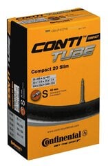 Камера Continental Compact 20 дюймов, чёрная цена и информация | Покрышки, шины для велосипеда | 220.lv