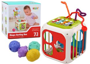 Обучающий кубик-сортер с металлофоном Lean Toys, 7в1 цена и информация | Игрушки для малышей | 220.lv