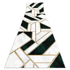 Бегун EMERALD эксклюзивный 1015 гламур, стильный Мрамор, геометричес бутылочно-зеленый / золото 120 cm цена и информация | Ковры | 220.lv