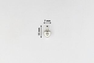 Серебряная подвеска с цирконом и эмалью "Сердце" Brasco 55963 55963 цена и информация | Украшения на шею | 220.lv