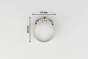 Серебряное кольцо с цирконами Brasco 54070 54070-17 цена и информация | Кольца | 220.lv