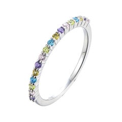 Серебряное кольцо с цирконами Brasco 57216 57216-17.5 цена и информация | Кольца | 220.lv