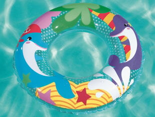 Piepūšamais bērnu peldēšanas ritenis delfīns Bestway, 51 cm, dažādu krāsu cena un informācija | Piepūšamās rotaļlietas un pludmales preces | 220.lv