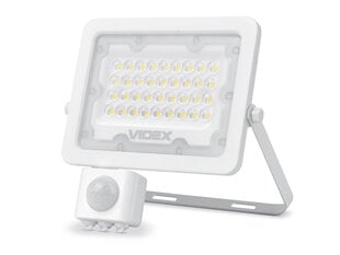 LED prožektors ar kustības detektoru, 30W, balts, neitrāli balts cena un informācija | Lukturi | 220.lv