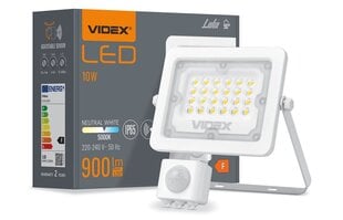 LED Prožektors - kustības detektors halogēna, 10W, balts, neitrāli balts cena un informācija | Lukturi | 220.lv