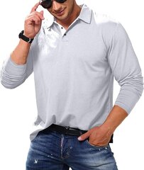  Мужская рубашка-поло Cooleep, серая цена и информация | Мужские рубашки | 220.lv